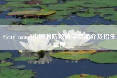 宝应县中国消防救援学院简介及招生章程