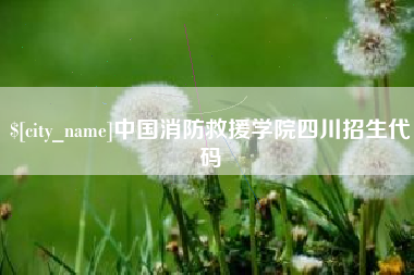 宝应县中国消防救援学院四川招生代码