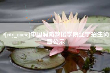 宝应县中国消防救援学院辽宁招生简章公示