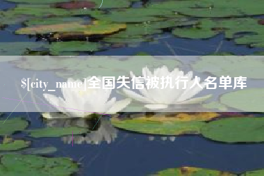 宝应县全国失信被执行人名单库