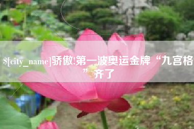 宝应县骄傲!第一波奥运金牌“九宫格”齐了