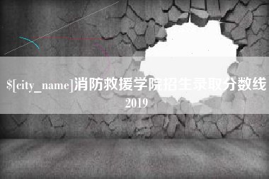 宝应县消防救援学院招生录取分数线2019