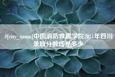 宝应县中国消防救援学院2021年四川录取分数线是多少