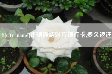 宝应县诈骗冻结对方银行卡,多久返还