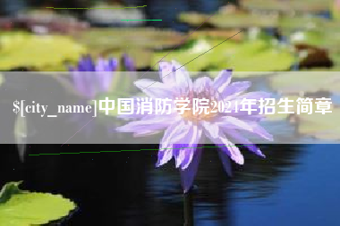 宝应县中国消防学院2024年招生简章