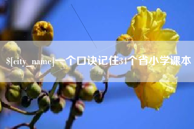 宝应县一个口诀记住34个省小学课本
