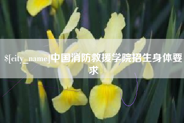 宝应县中国消防救援学院招生身体要求