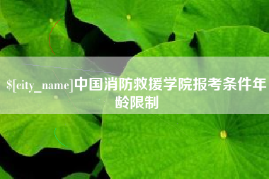 宝应县中国消防救援学院报考条件年龄限制