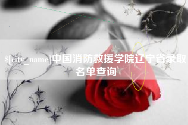 宝应县中国消防救援学院辽宁省录取名单查询