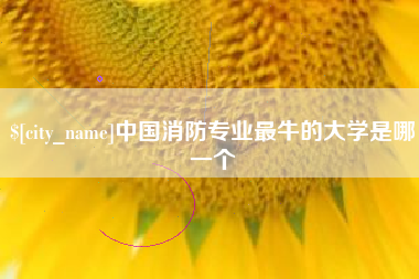 宝应县中国消防专业最牛的大学是哪一个