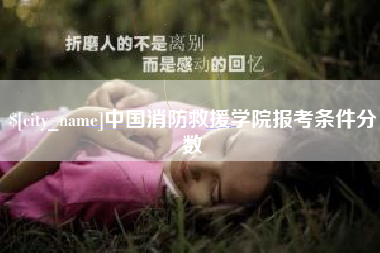 宝应县中国消防救援学院报考条件分数
