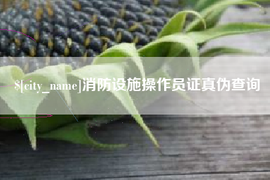 宝应县消防设施操作员证真伪查询