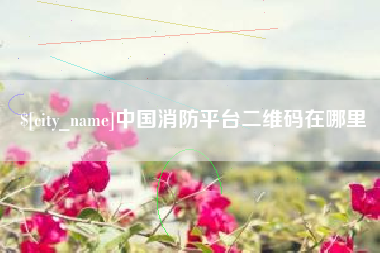 宝应县中国消防平台二维码在哪里