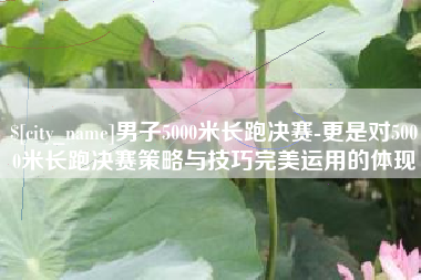 宝应县男子5000米长跑决赛-更是对5000米长跑决赛策略与技巧完美运用的体现