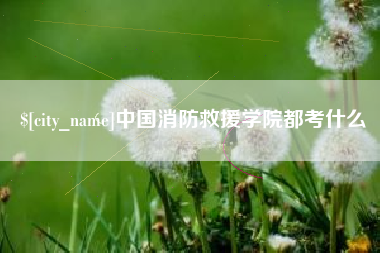 宝应县中国消防救援学院都考什么