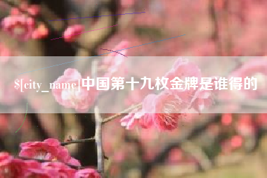 宝应县中国第十九枚金牌是谁得的
