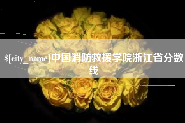 宝应县中国消防救援学院浙江省分数线