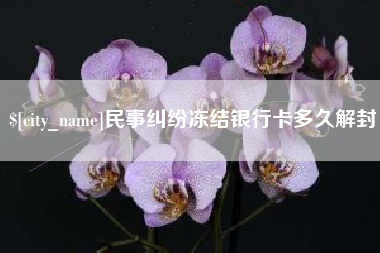 宝应县民事纠纷冻结银行卡多久解封