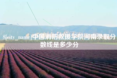 宝应县中国消防救援学院河南录取分数线是多少分