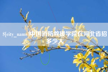 宝应县中国消防救援学院在河北省招多少人