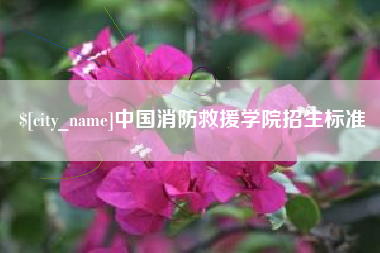 宝应县中国消防救援学院招生标准